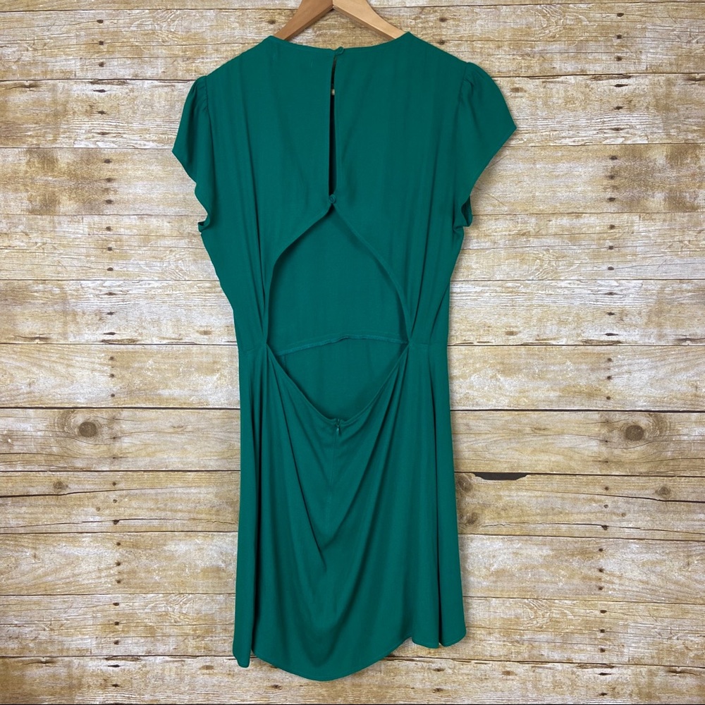 Reformation Lena Mini Sheath Dress In Green - Picture 6 of 8